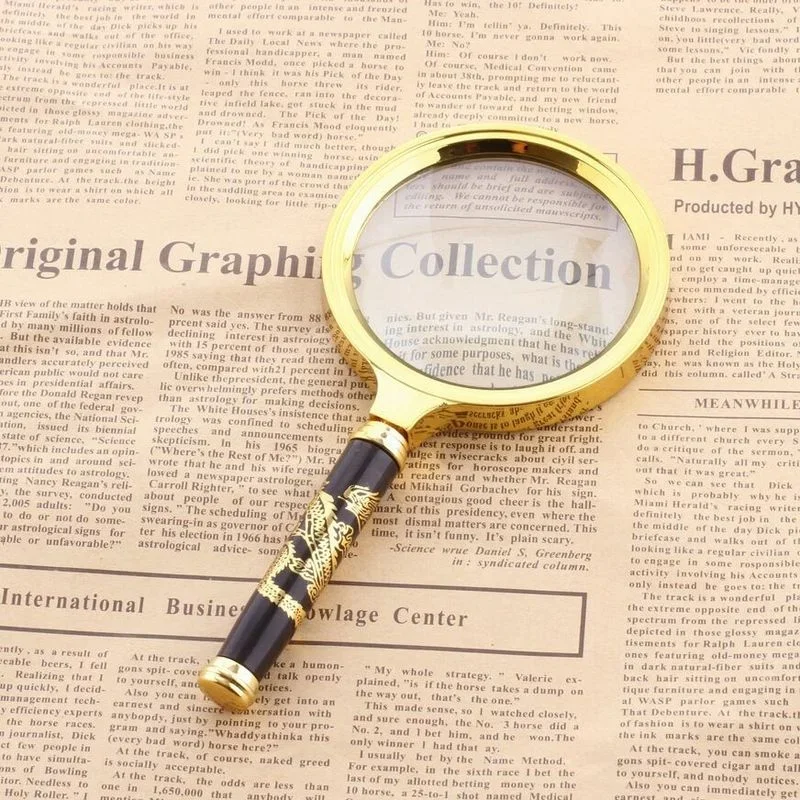 Clear Lens Hand Magnifier Portable High Definition Reading Aid For Elderly Vintage Collection Insect Viewing Outdoor Daily Use