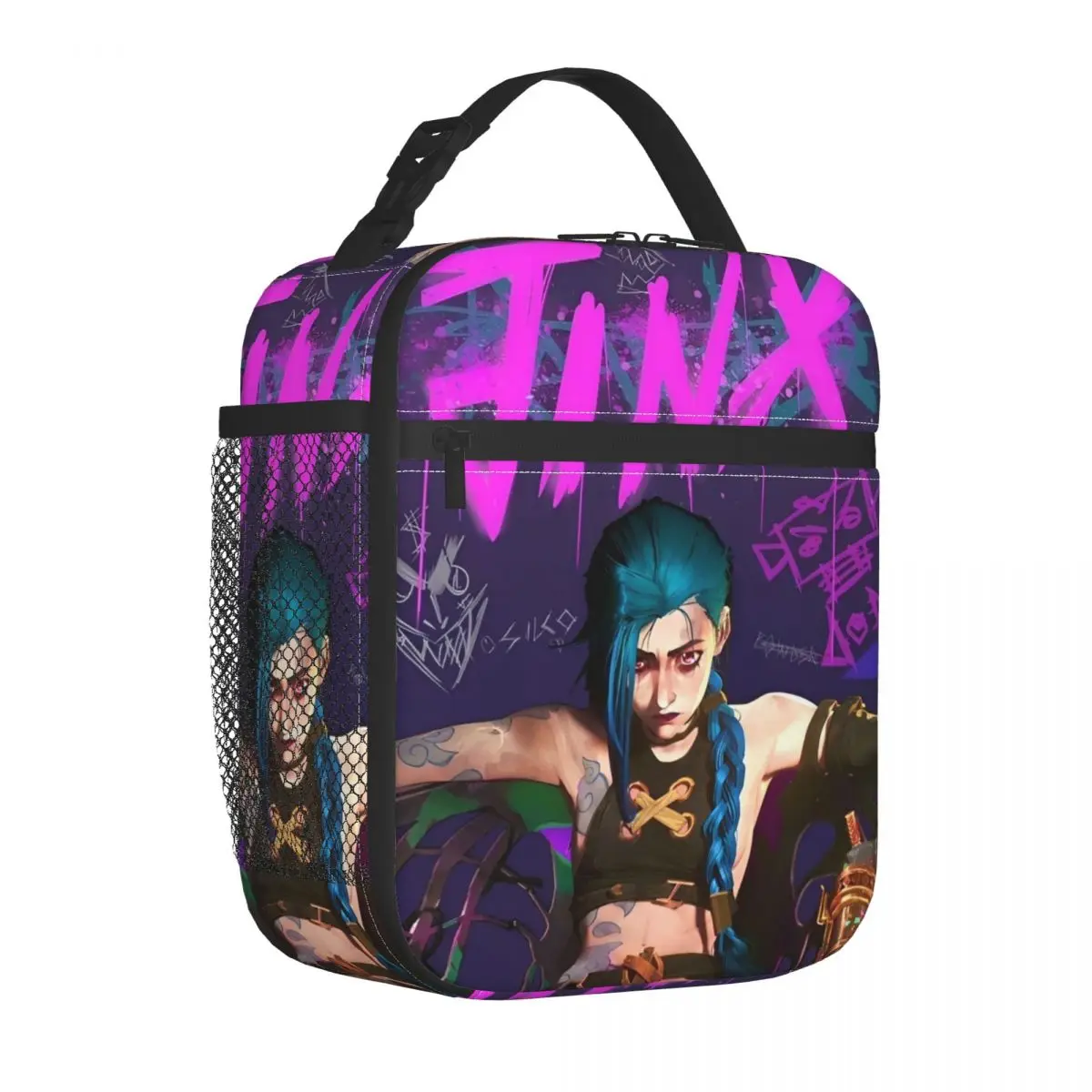 GR Honors Jinx Insulated Lunch Bags Cooler Bag Lunch Container Action Adventure Arcane Lunch Box Tote Bento Pouch School Picnic