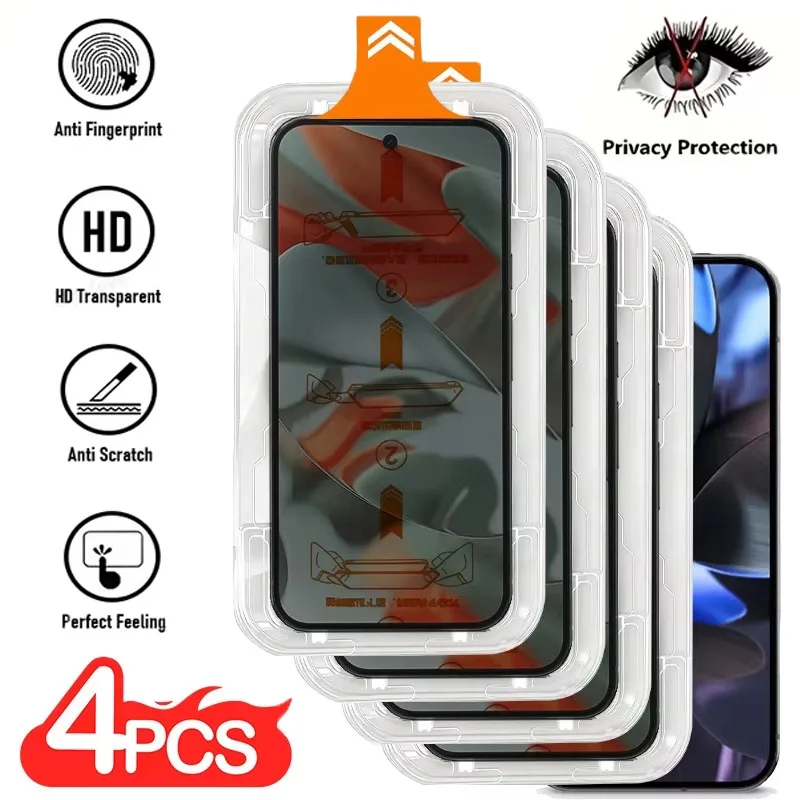 

4PCS Oleophobic Anti Spy Tempered Glass Films For Xiaomi Poco F8 Pro F8 Ultra X8 Pro X8 Pro Max Easy Install Screen Protector