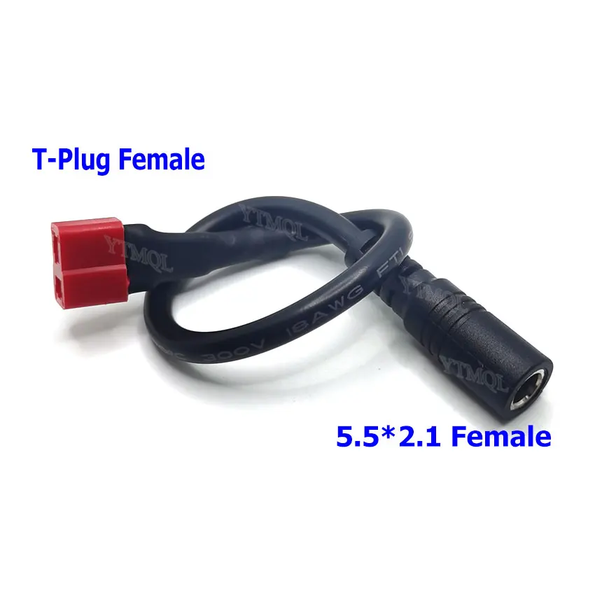 1PCS XT60 XT30 T Plug Female Male to DC 5.5*2.1mm Connector Battery Charging Adapter Cable Silicone Wire for RC Battery Charger