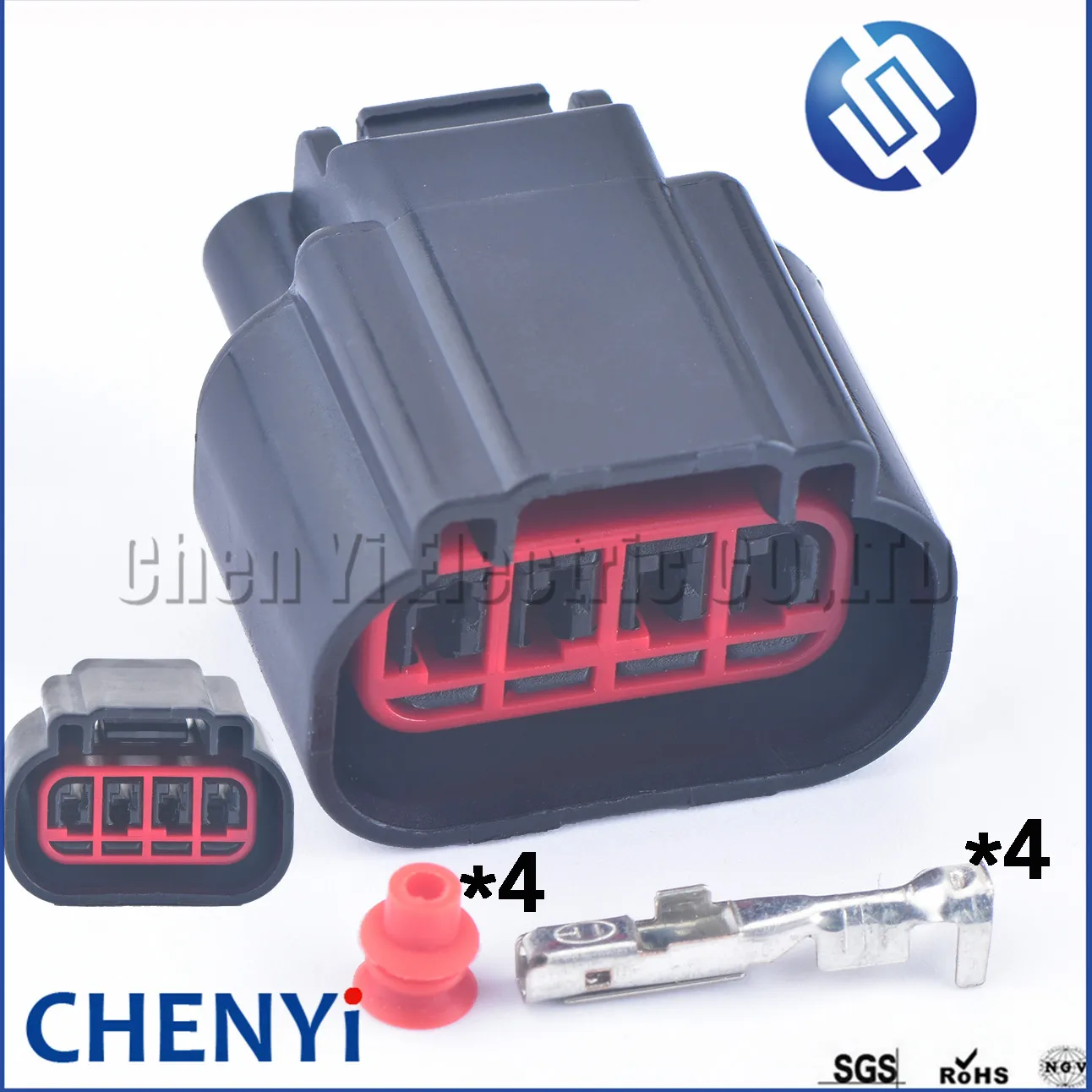 4 Pin 1.5 Series Auto waterproof connector Automobile Knock sensor harness plug E-5658 E-3166 7T4A-12A699-AB For Ford Lincoln