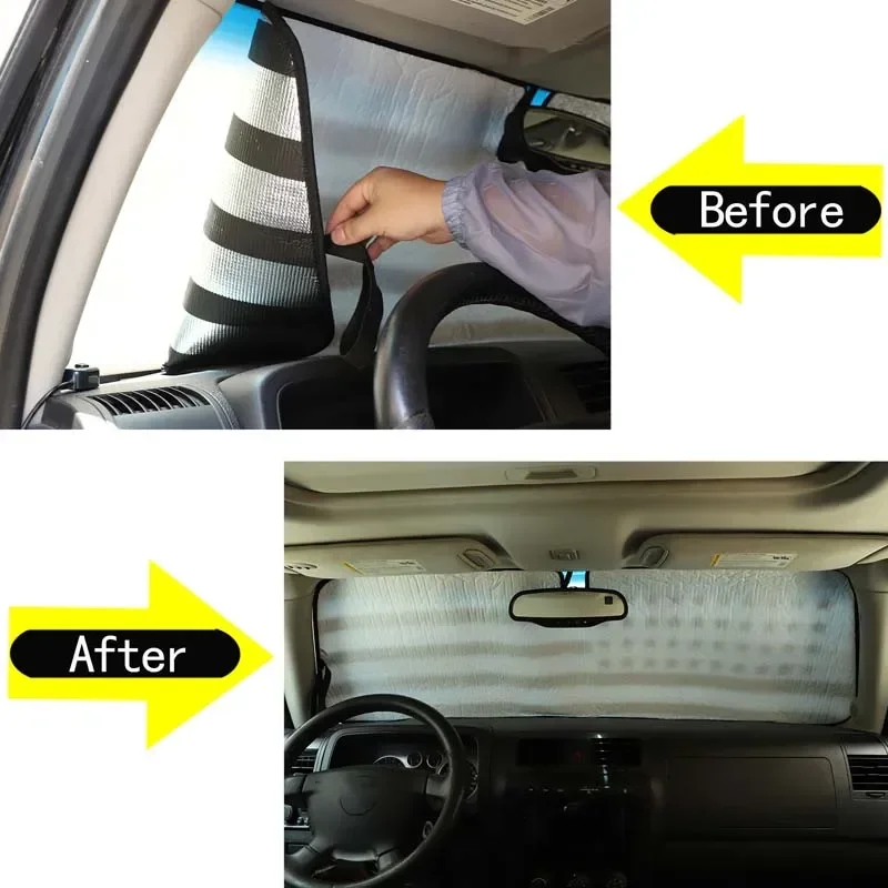 Car Windshield Sunshade UV Ray Reflector for Hummer H3 2005-2009 Front Window SunShade Shield Cover Foldable Reflective SunVisor