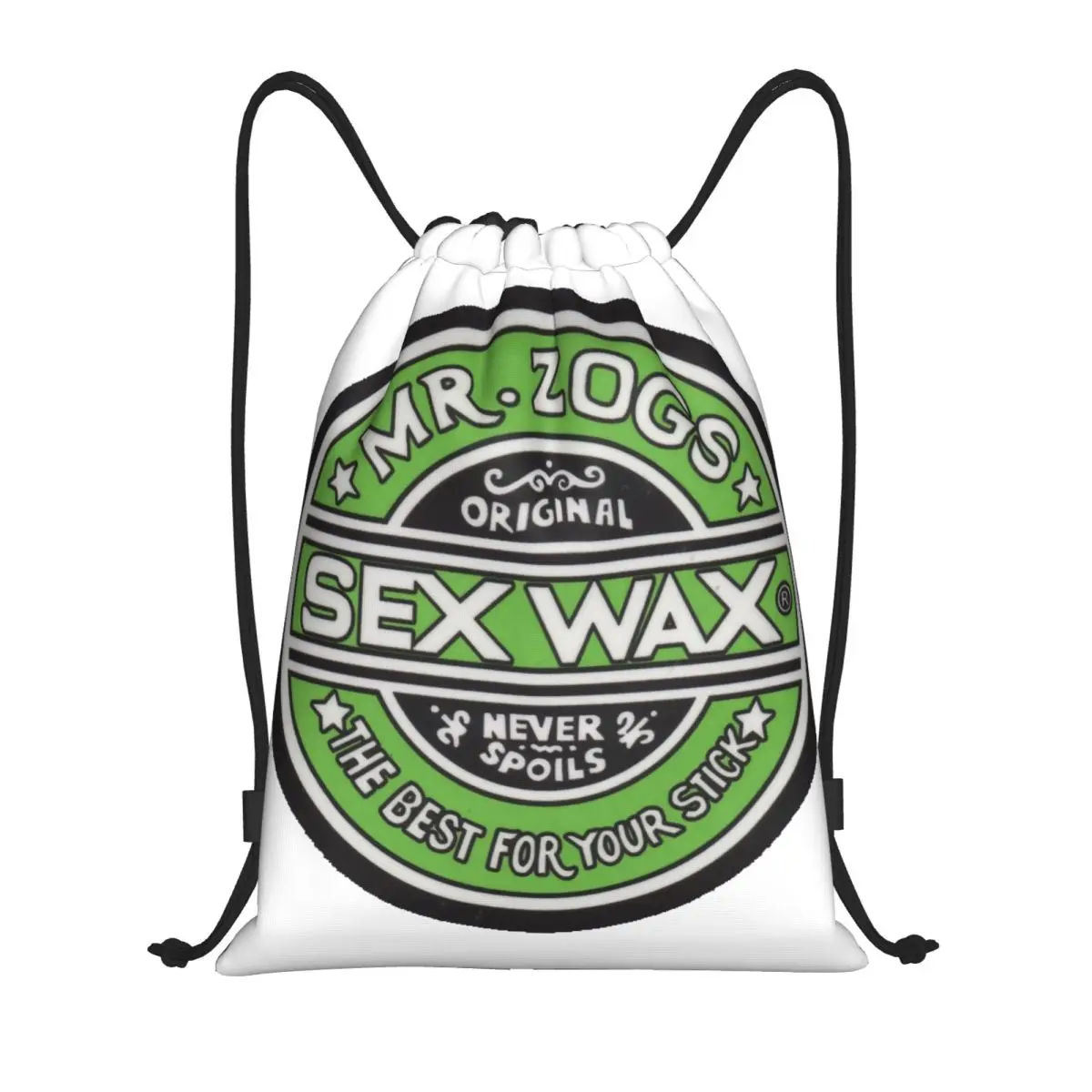 Custom Mr Zogs Surfing Sex Wax Drawstring Backpack Bags Men Women Lightweight Gym Sports Sackpack Sacks for Shopping