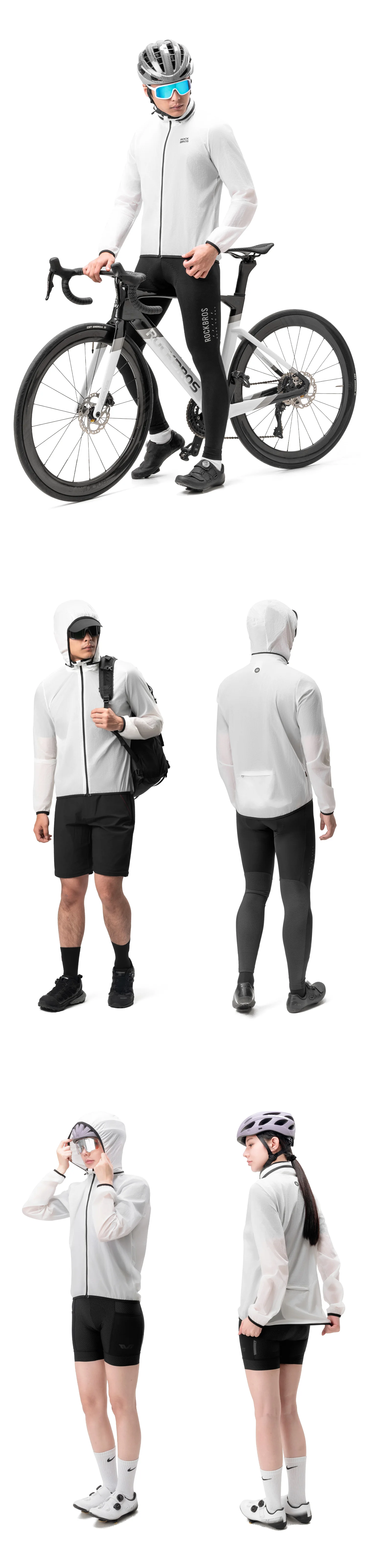 ROCKBROS Fahrradjacke mit automatischem Farbwechsel, atmungsaktiver, reflektierender, leichter Fahrradwindbreaker mit Elastizität – Detail 6