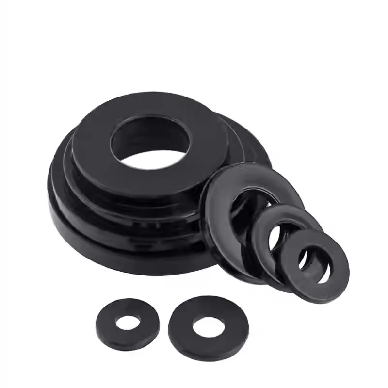 M5 M6 M8 M10 M12 -M24 Schwarze Kunststoff-Nylon-Unterlegscheiben Kunststoff-Isolationsdistanzstücke Dichtungen Nylon-Unterlegscheiben Flachdichtung 0,5/0,8/1/2/3mm – Detail 4