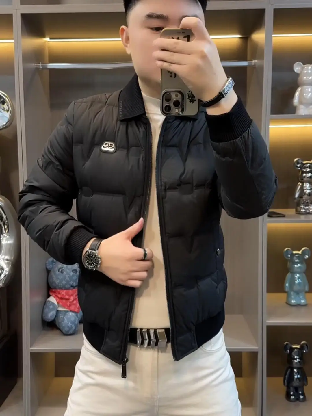 

Мужская модная стеганая куртка с воротником-стойкой, теплая зимняя верхняя одежда с длинными рукавами, на молнии, молодежная, популярная модель