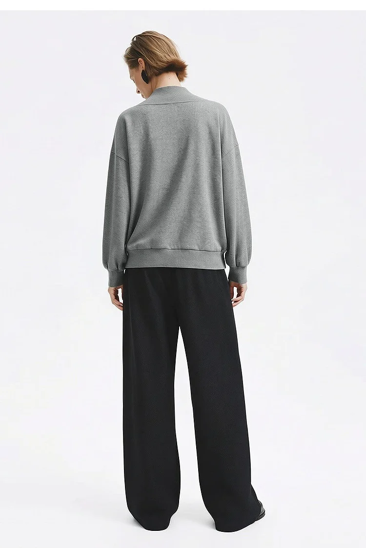 Amii Women's Oversize Sweatshirt Long Sleeve Letter Graphic Drop Shoulder Casual Loose Tops 2026 Autumn Female Clothing 12623134