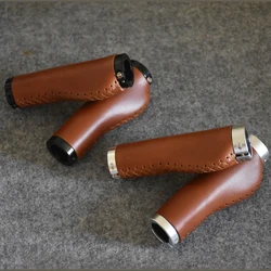 Mountain Bike Leather Grips Leisure Bicycle Meat Ball Grip Dead Fly Bicycle Grip Leather Grip Cover Folding Bicycle Handlebar