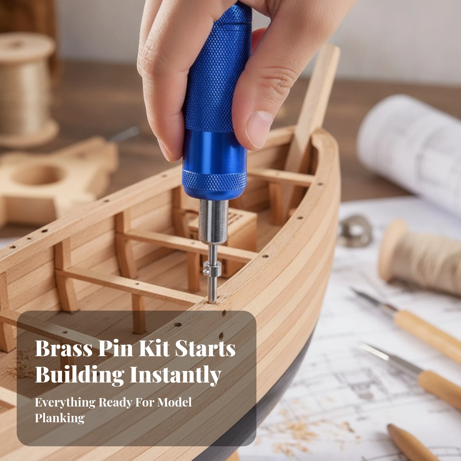 Ship Model Skinning Pin Press Convenient Model-Making Pin Press Versatile Compact for Hobbyists
