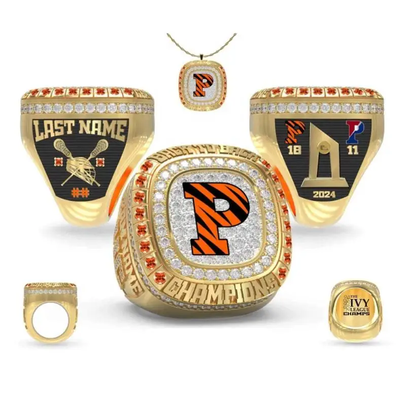 يمكن تخصيص حلقات البطولة الرياضية للشباب بتصميم شخصي، بما في ذلك الأسماء وأرقام اللاعبين، والرجبي، والبيسبول، #6