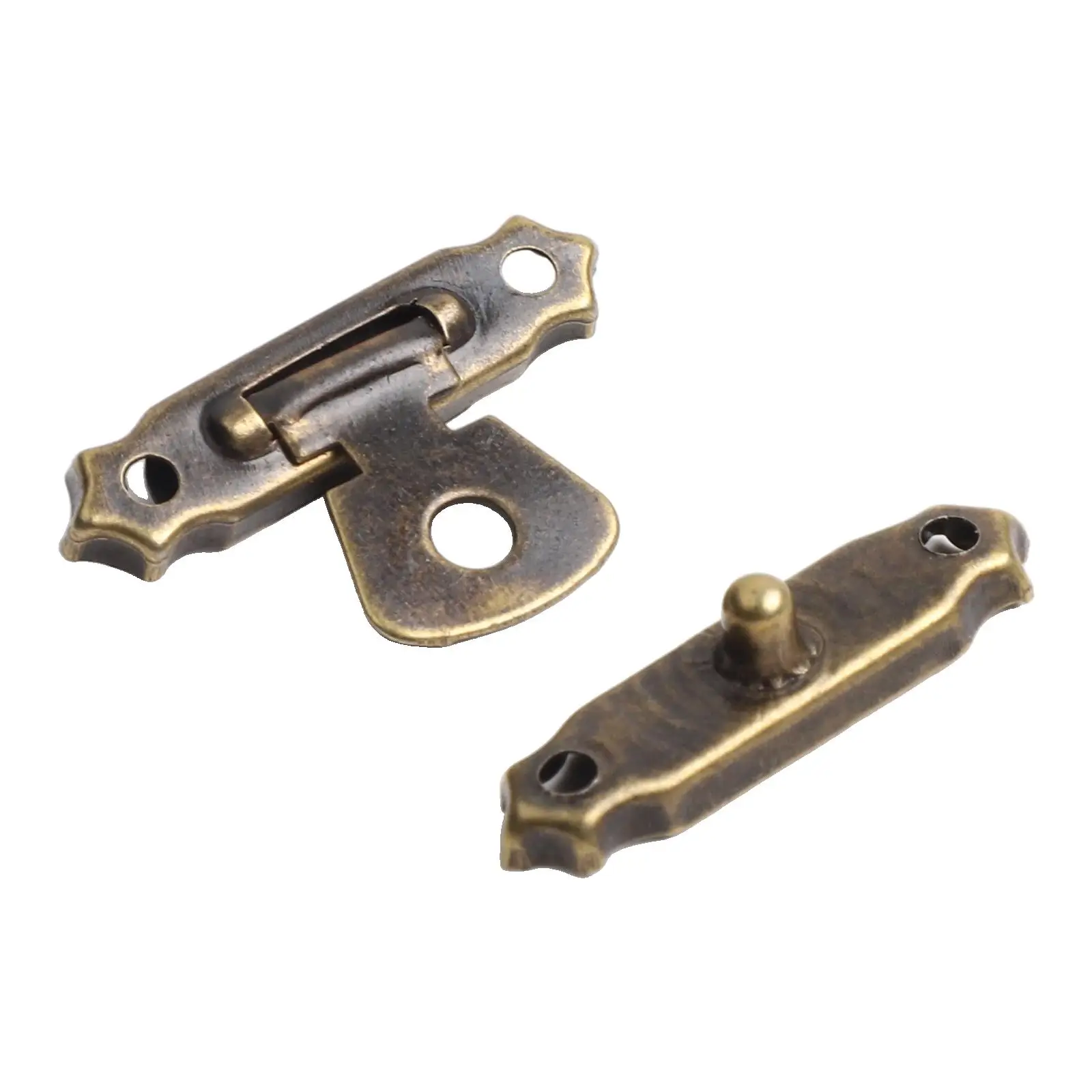 Bronze Improvement Silver Home Buckles Building Craft Small Things 10PCS Box Hardware Hasps Iron With Screws Jewelry Box