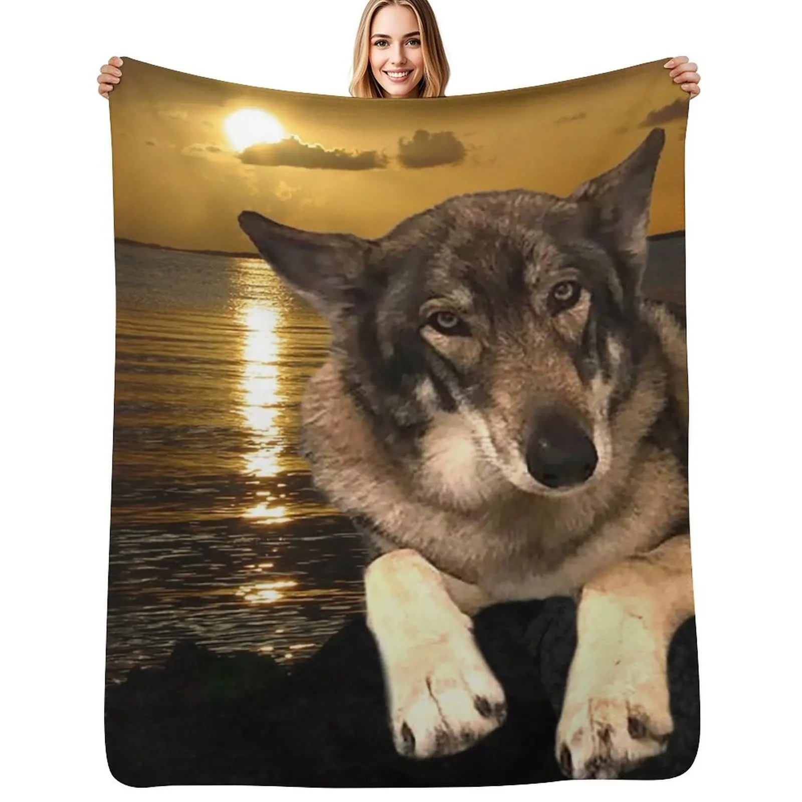 Dog German Shepherd Throw Blanket Luxurious Soft Blanket Holiday Gift for Family