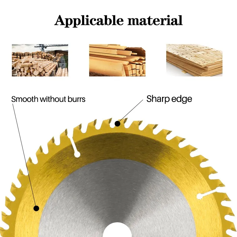 Cmcp 254Mm Snijgereedschap Cirkelzaagblad Disc 60 Tanden Tct Zaagblad Tin Coating Hout Snijden Disc Carbide zaagblad