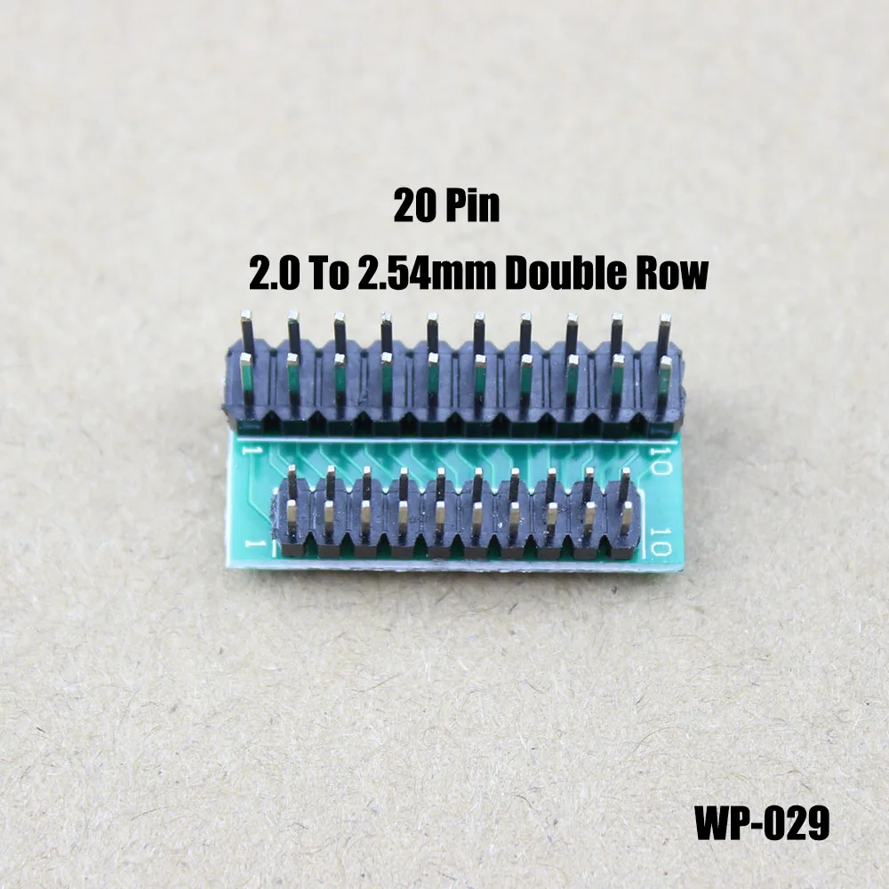 1Pcs  2.0mm To 2.54mm Pitch Transfer Plate Converter  Double Row 20 Pin PCB PCI Adapter Board WP-029