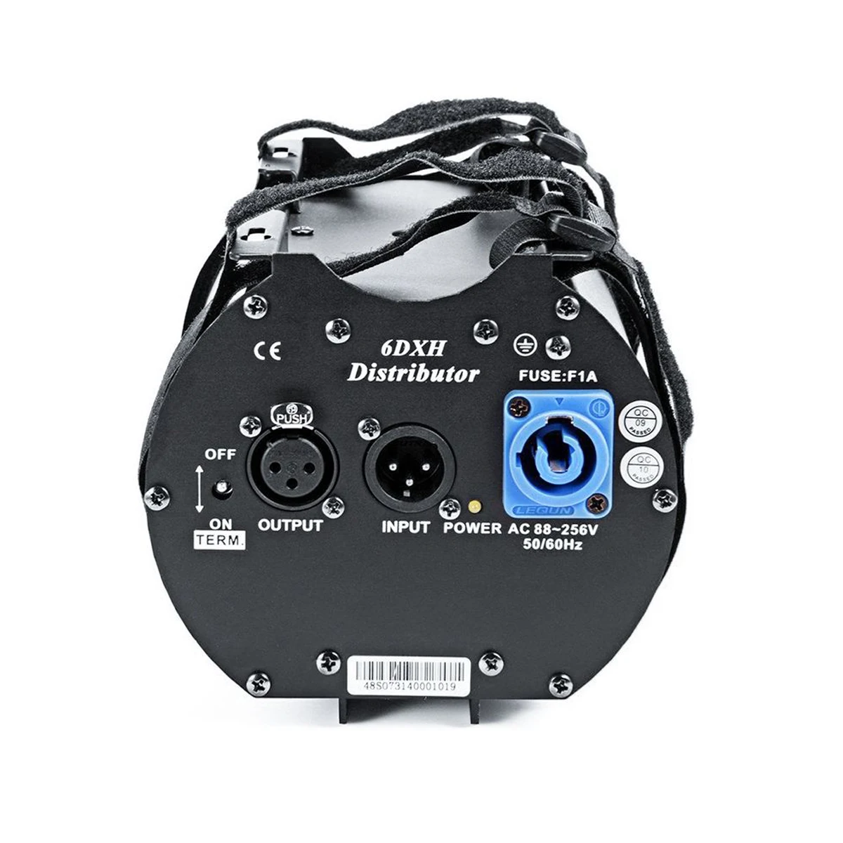 Imagem -04 - Isolado Hanging Splitter 6way Round Distribuidor Dmx Rdm Amplificador de Sinal Saída 3pin com Rca Xlr Plug 6dxh Dmx512