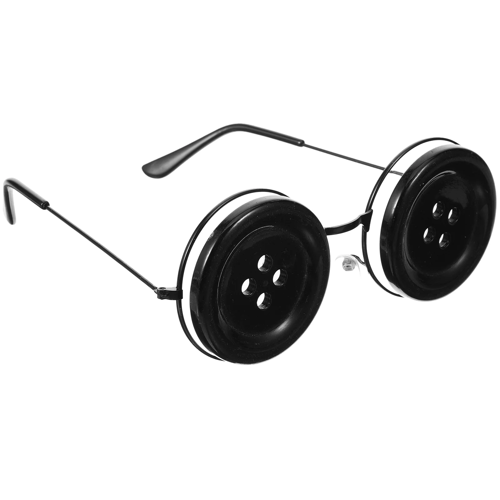 Vintage Decor Button Glasses Crazy Sunglasses for Women Decorate Novelty Party Adults Cool Teens Man