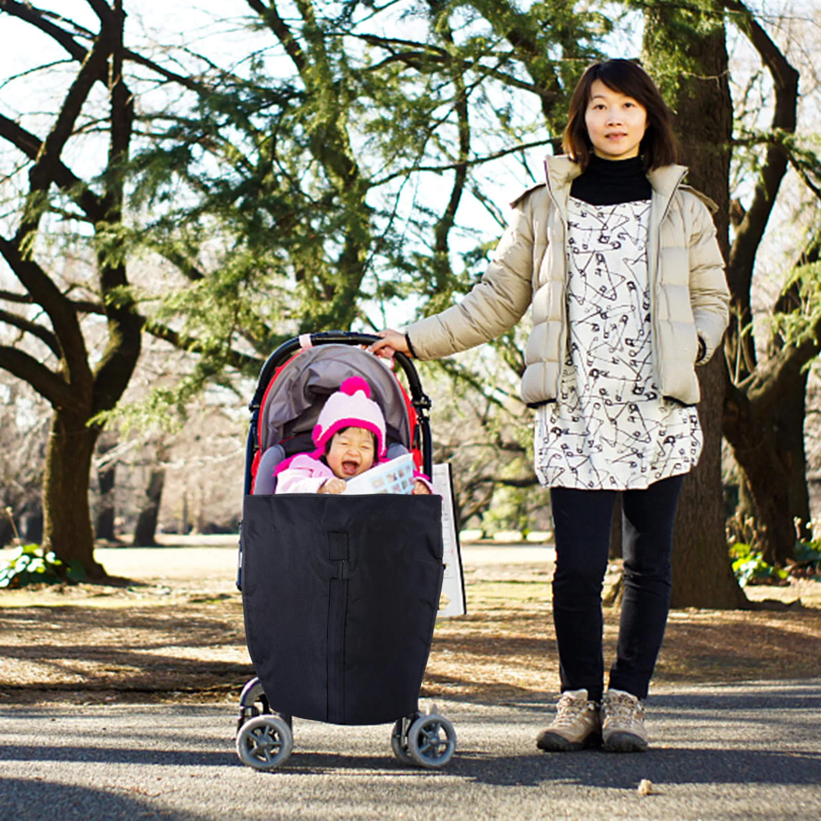 

Stroller Foot Muff for Baby Weather Resistant Windshield Cover Oxford Cloth Warmth Retention for All Season Use