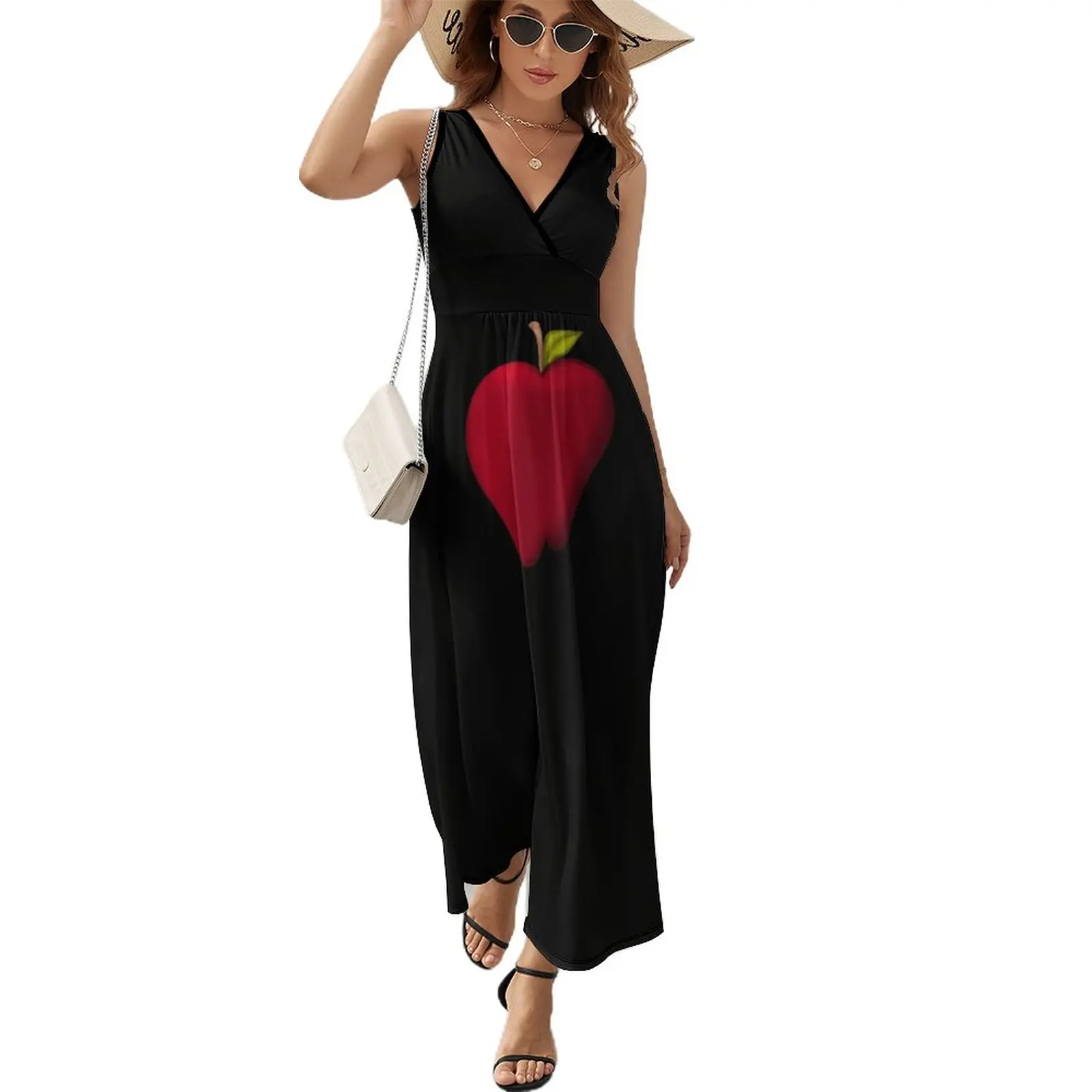 

Yummy Red Apple Sleeveless Dress women's elegant loose dresses Beachwear
