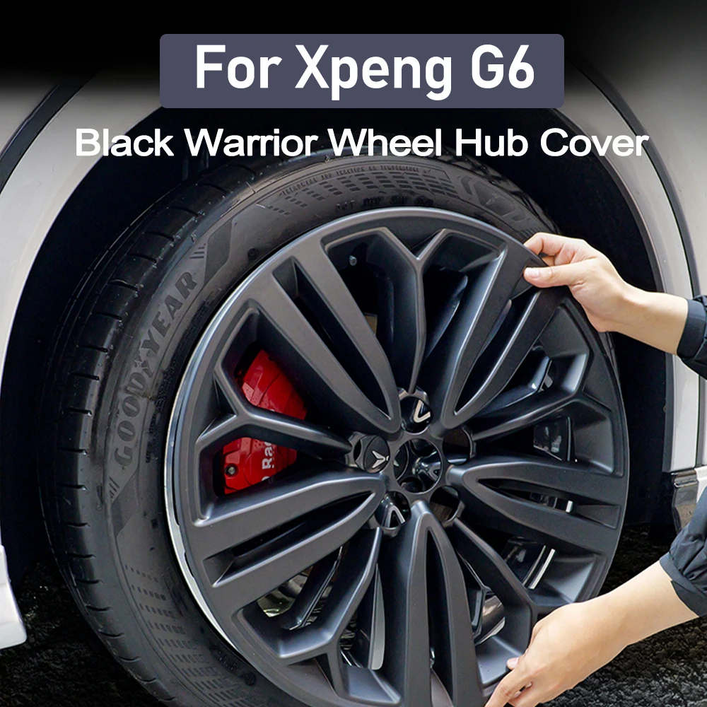 For Xpeng G6 2023 2024 Xiaopeng G6 Black Warrior Wheel Hub Cover Wheel Modification Xiaopeng Blackened Style Automotive Parts