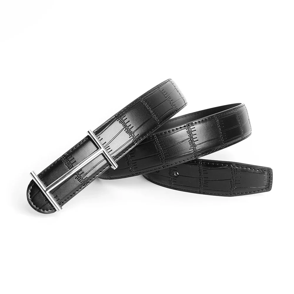 140cm 150cm Luxury Designer Pin Buckle H Belt Men High Quality Women Genuine Real Leather Dress Strap for Jeans Waistband Plus