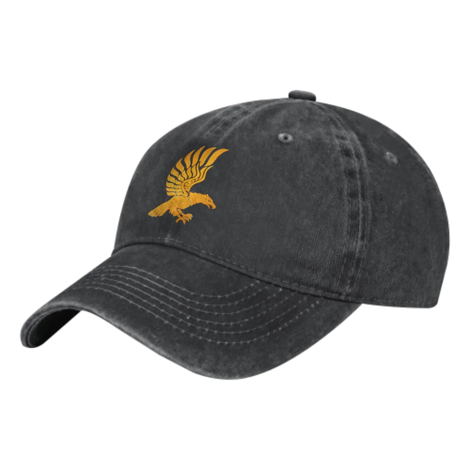 Golden Eagle Pattern Summer Classic Fashion Men Trucker Hat Cotton Breathable Women Cowboy Cap Outdoor Leisure Basketball Caps