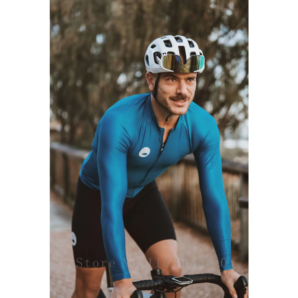 

WYN Men's Cycling Jersey with Bib Shorts, Short Sleeve Road Bike Jersey with Pockets, Cycling Clothing