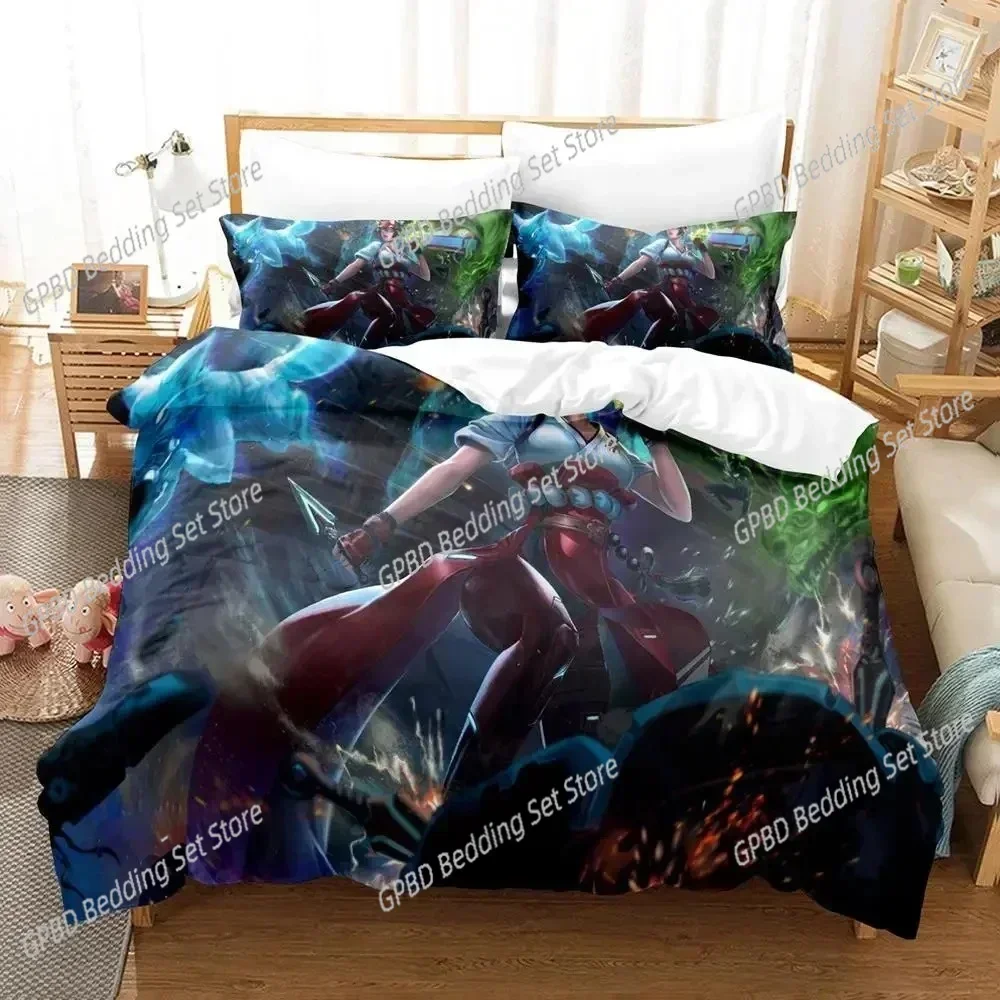 Kiriko Heads Overwatch 2 3D NEW Duvet Cover Pillowcase Bedding Set Adult Girl Bedroom Decoration Children Single Double Large