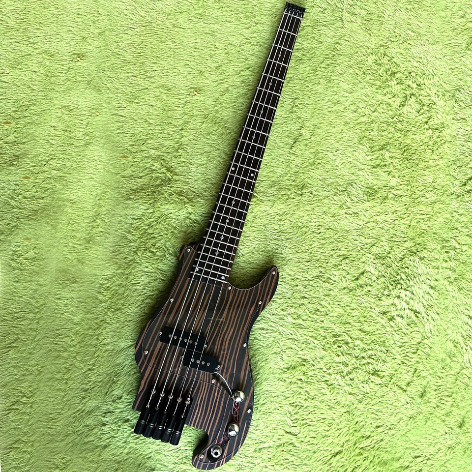 ベース Musoo electric travel bass headless bass S53612e769f2e4d58854244062b5cb