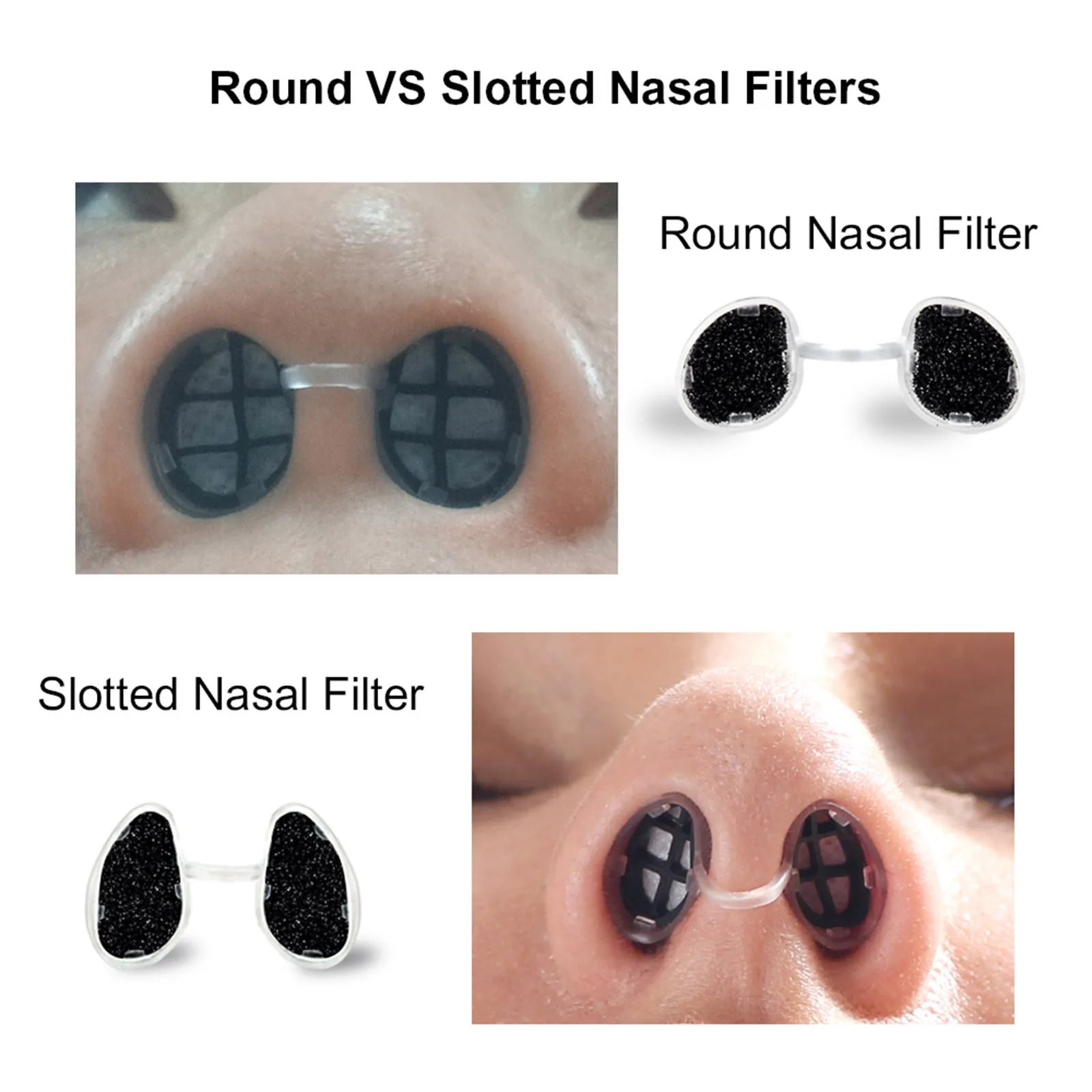 Invisible Nasal Filter Ultra-Breathable Nasal Filters Nasal Filters Nose Plugs for Smells Air Filtration from Pollen Dust Smoke