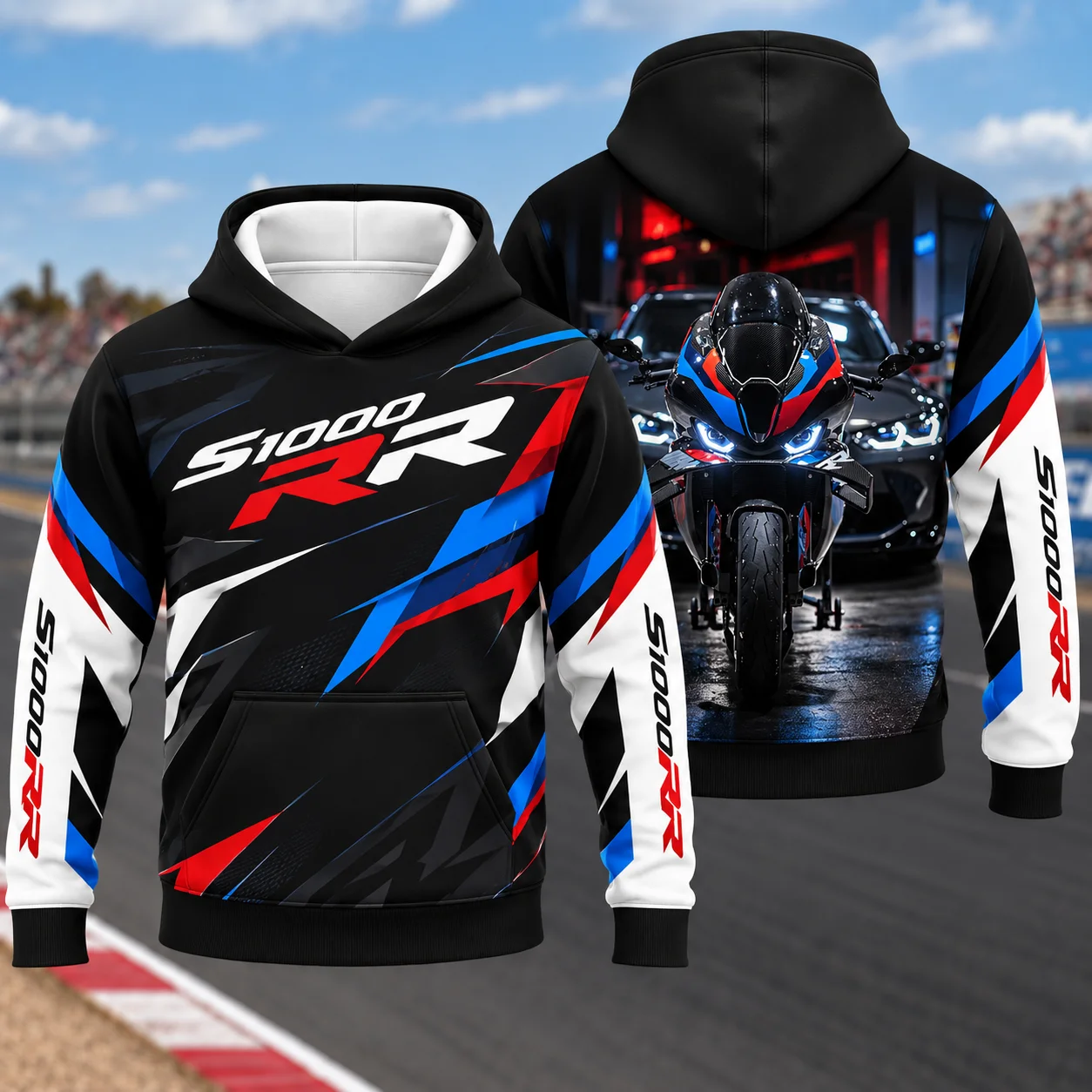 New S1000RR Motorbike Hoodie Men Full Print Hooded Sweatshirt Motorcycle Rider Pullover Casual Streetwear Outdoor Clothing
