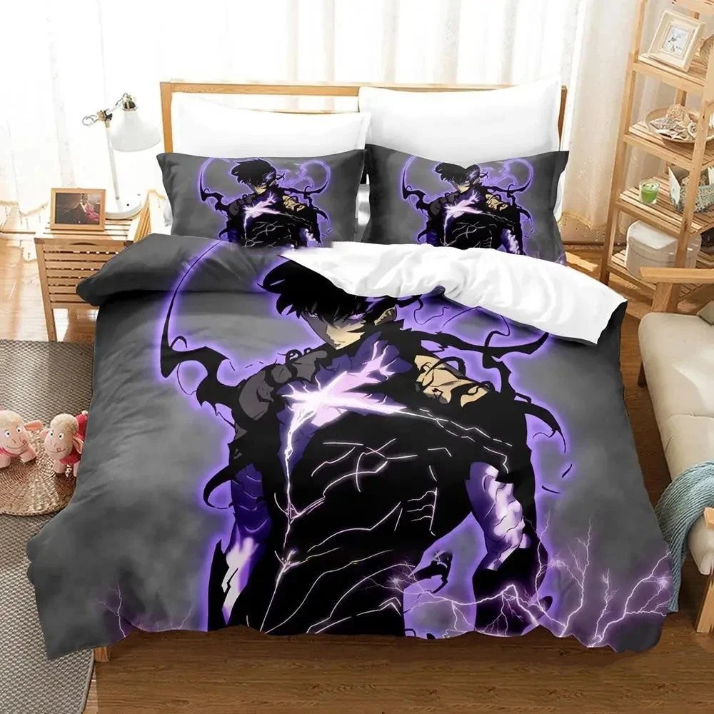 

3D Printed Anime Solo Leveling Comforter Bedding Sets Comfortable Bedspreads Comforter Duvet Gift King Queen For Home Textiles