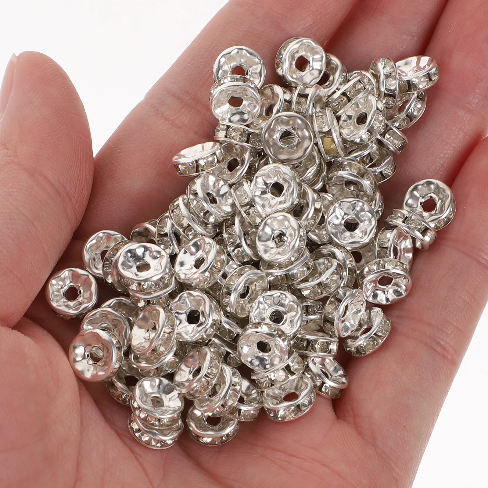 200 pièces 8mm couleur aléatoire perles de verre rondes pour la fabrication de bijoux fournitures artisanales de bricolage perles de verre Kits de perles