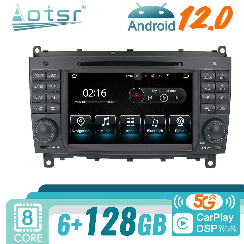 

Автомагнитола для Mercedes-Benz C W203 G W463 CLK W209 2004-2007, Android, 2DIN, Авторадио, стерео, мультимедийный видеоплеер, GPS-навигатор