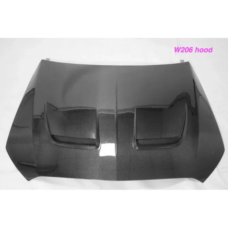 Performance - W C Class MBJ Style Regular Carbon Replacement Hood Exterior Mod Parts Optimized Air Vent