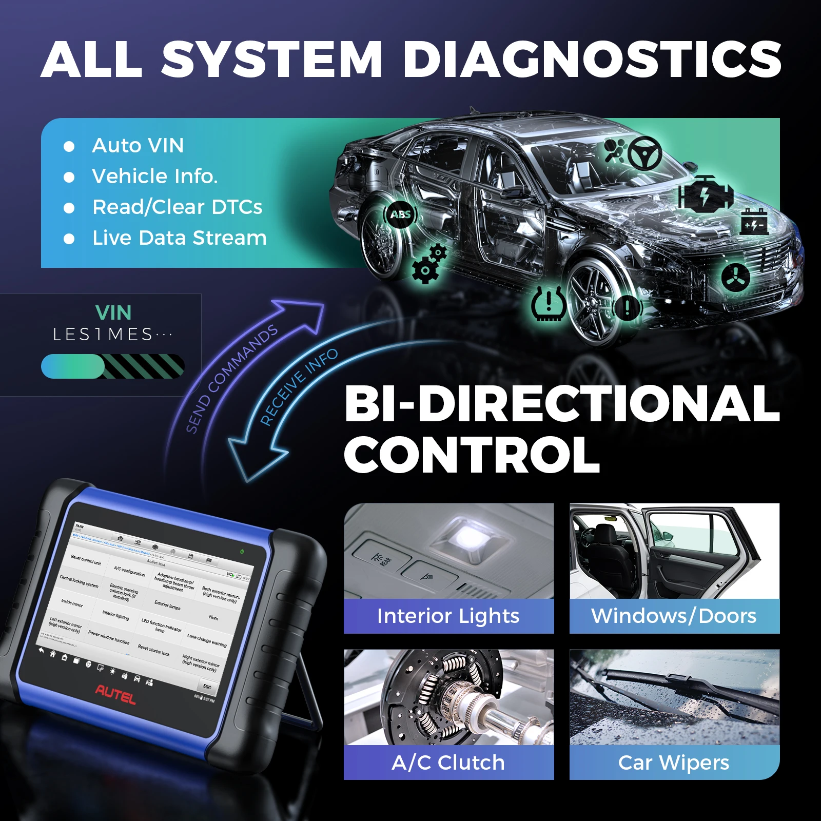 Autel MaxiIM IM508S IMMO Key Programming Tools XP200 Key Programmer All-in-One OBD2 Automotive Diagnostic Scanner For All Cars