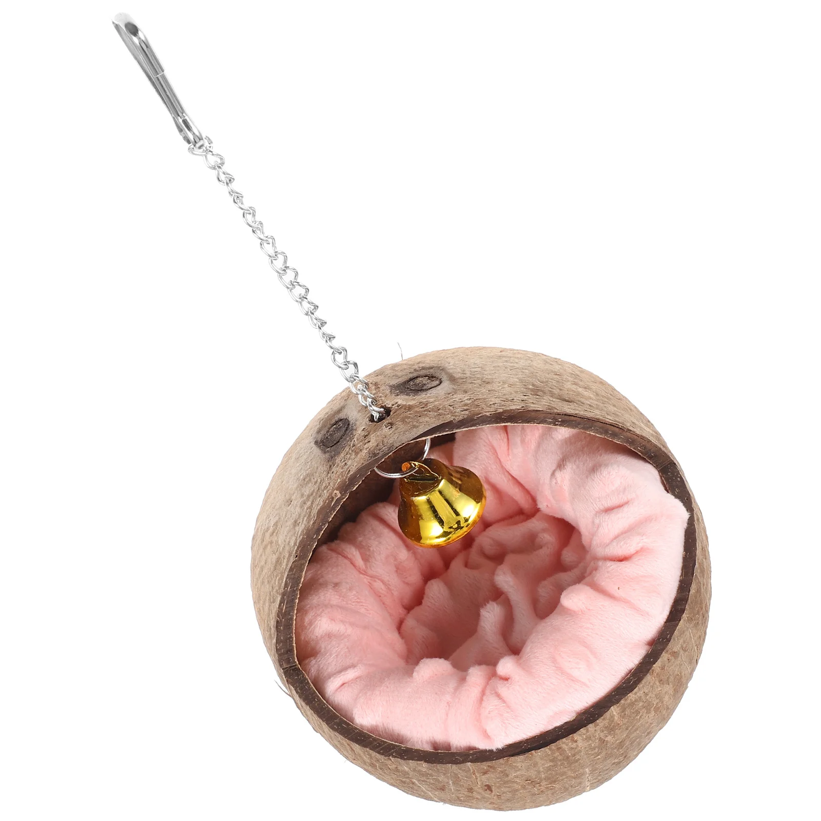 

Natural Coconuts Bird Nest Shell Durable Hanging Bird Bed Warm Cushion Bell Parrot House for Cage Small Birds Accessories