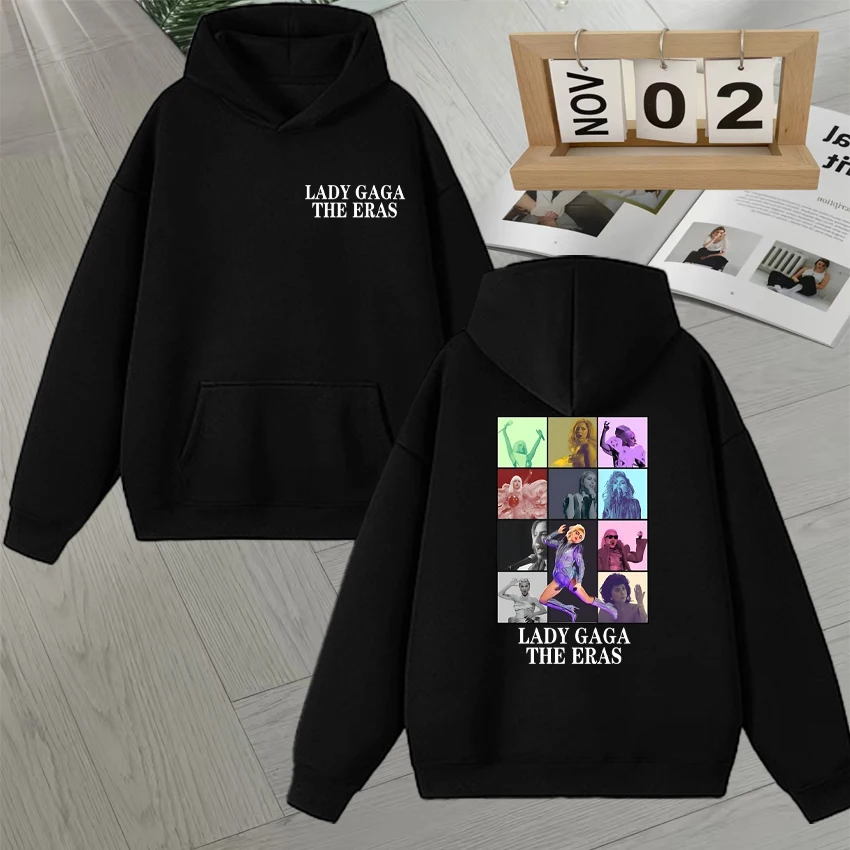 

Hot Sale Lady Gaga The Eras music Graphic Sweatshirt Men Women Fashion Y2k Hoodie New Unisex streetwear Fleece Loose Pullovers