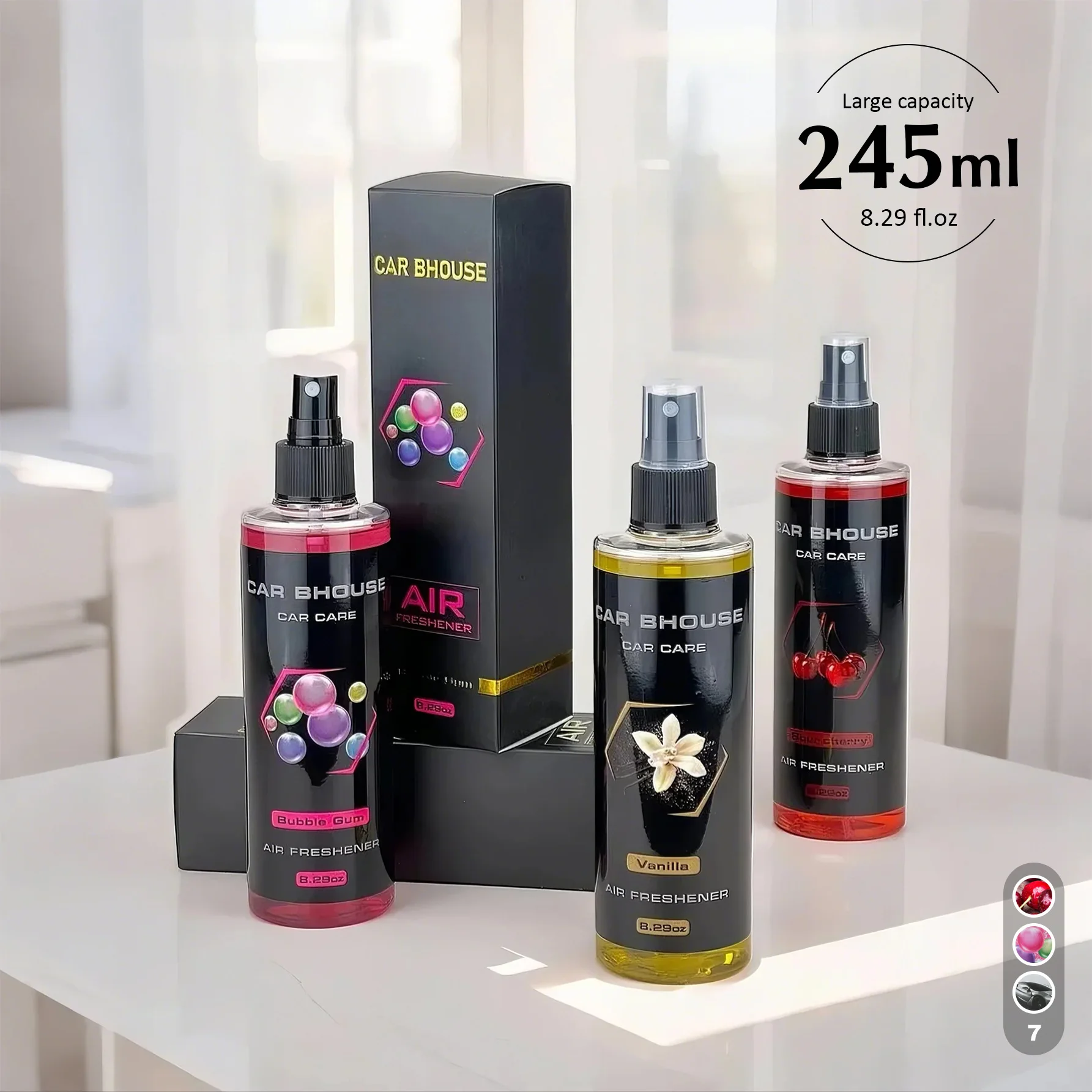 

245 мл/8,29 унций, ароматический спрей с 7 запахами, быстро устраняет запахи, стойкий аромат, свежий воздух, подходит для дома, автомобиля, подарков