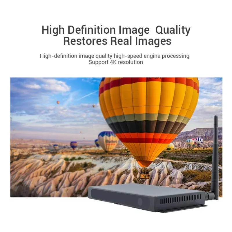 Caixa de reprodutor de mídia de publicidade de sinalização digital de rede 4K