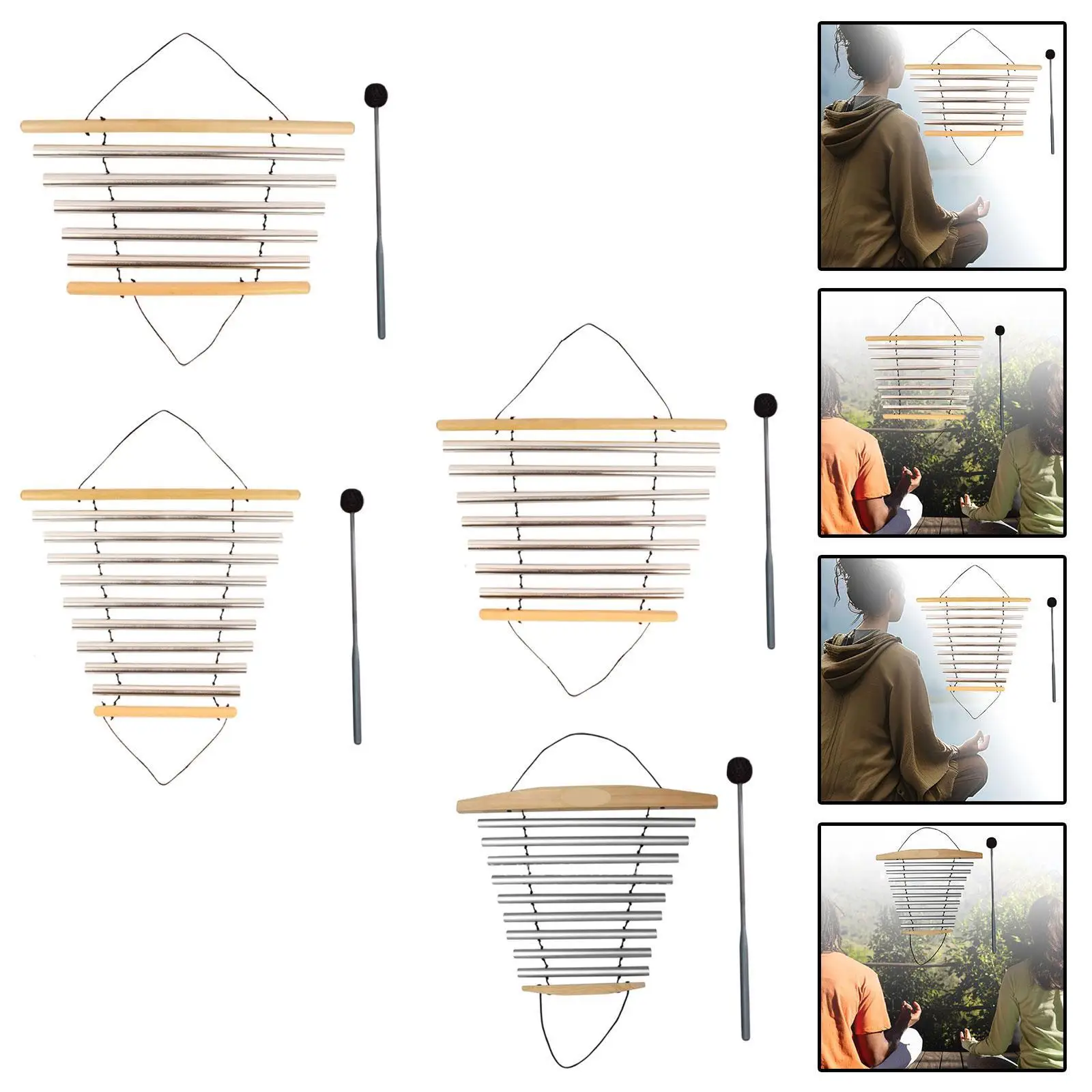 

Meditation Flow Chime with Mallet, Bath Instrument, Tubular Flow Chime, Meditation Bowl Sound