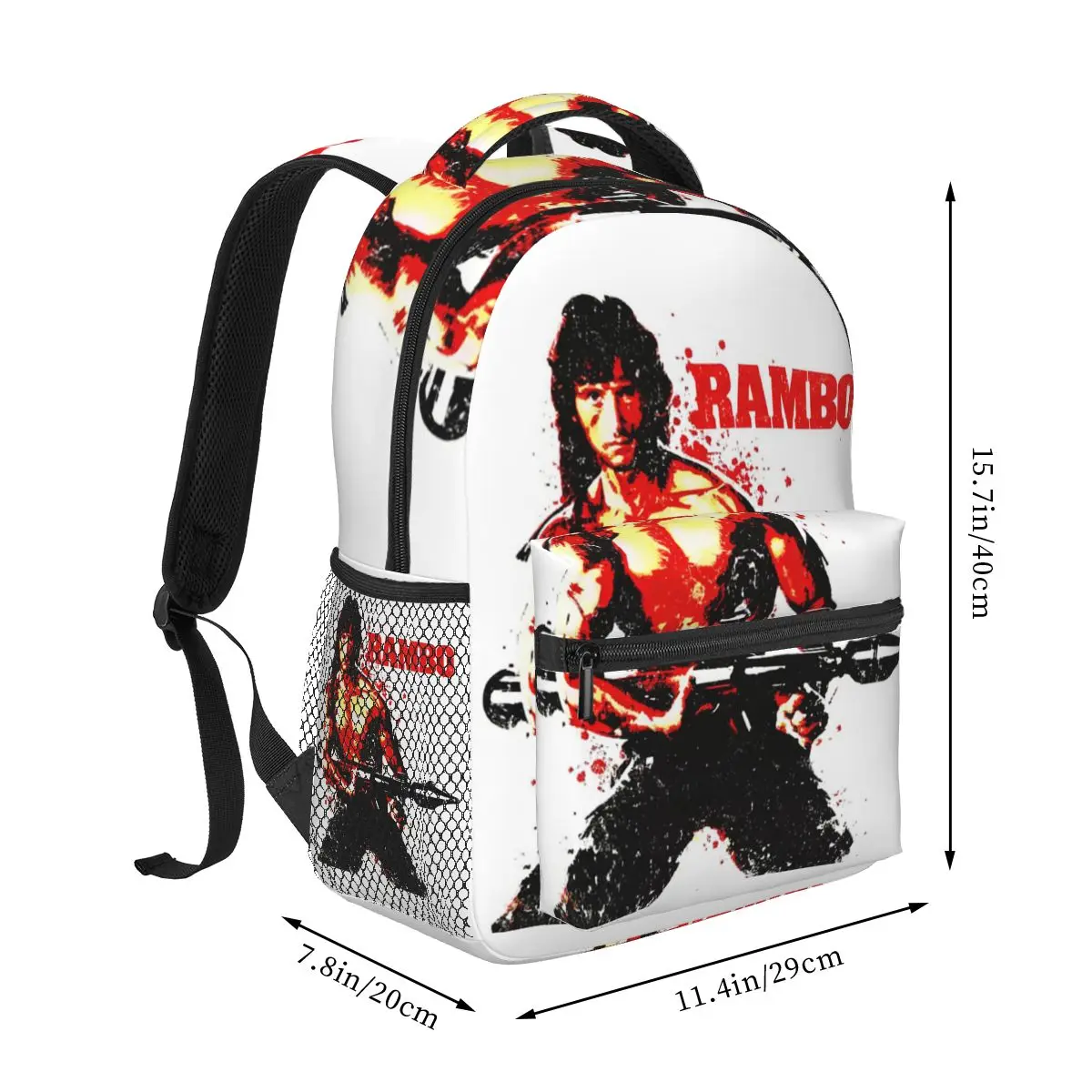 Movie Joint First Blood Stallone European And American Backpack Student Boy Girl BookBag  School Bag Shoulder Bags for Men Women