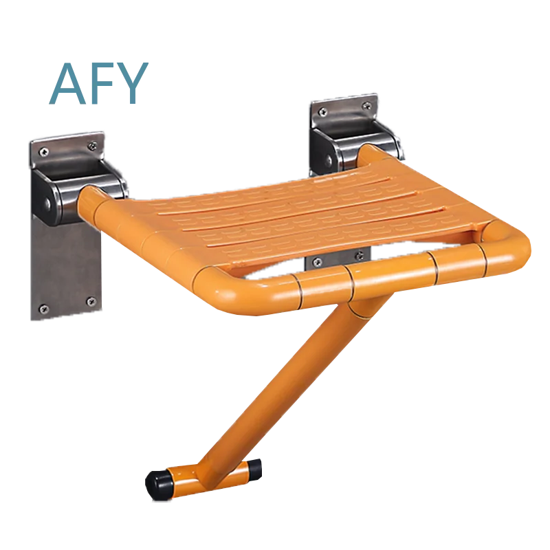 Folding Wall Mounted Shower Seat for Bathroom Toilet Elderly Disabled Accessibility Safety Bath Stool Foldable Barrier Free