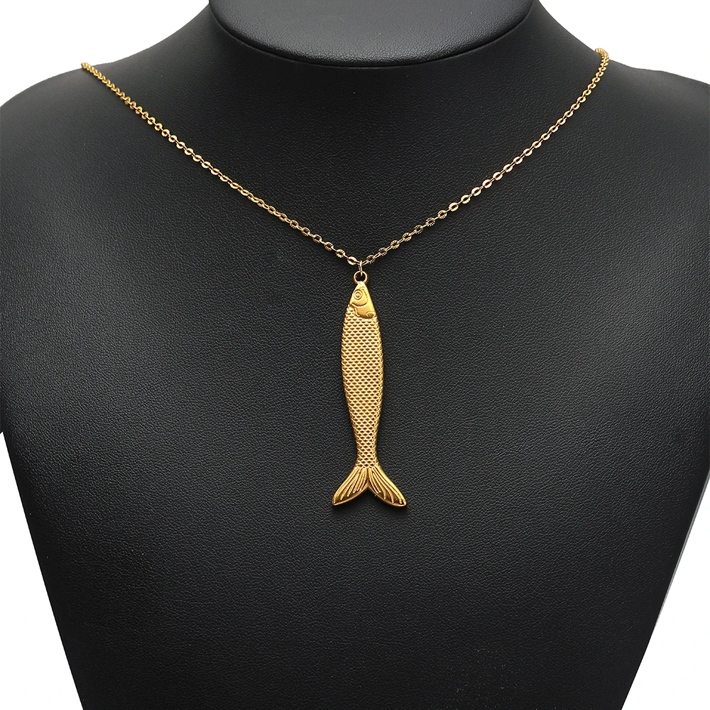 5 Stück Edelstahl-Fisch-Anhänger, massive Fisch-Charms für DIY-Kinder-Schmuck, modische Armband- und Ohrring-Bastelzubehörteile, Großpackung – Detail 4