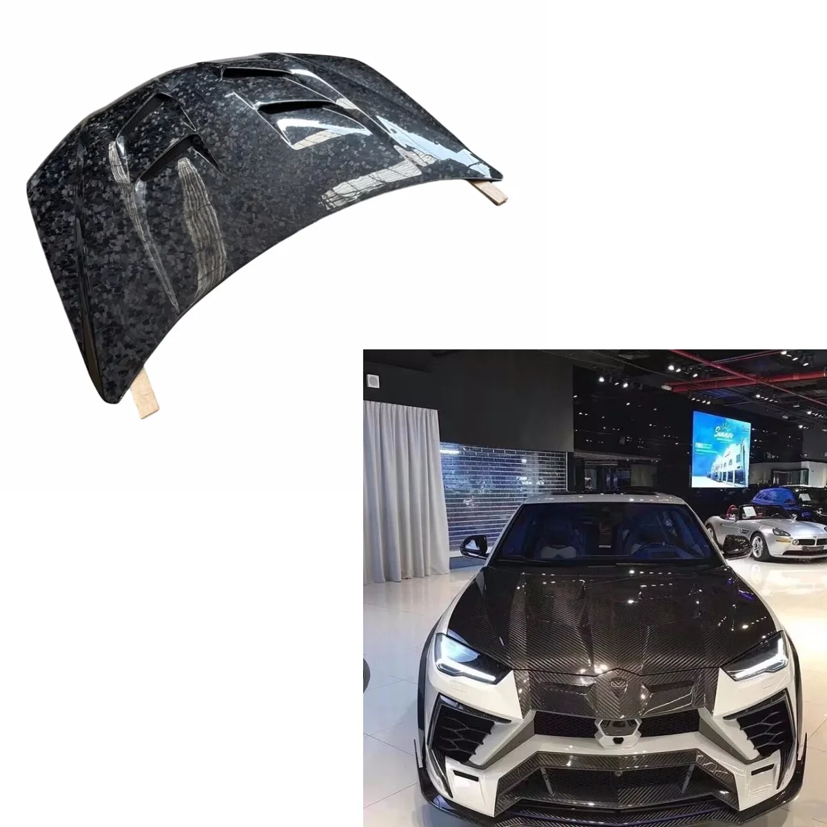 

M Style Dry Forged Carbon Fiber Hood for Lamborghini URUS New Condition Engine Bonnet