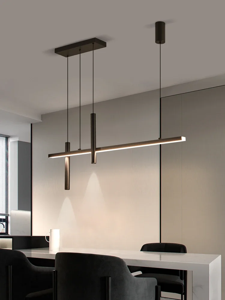 

Линейная люстра, современные светодиодные потолочные подвесные светильники, светильники для столовой, подходящие для ресторана, кухни, бара