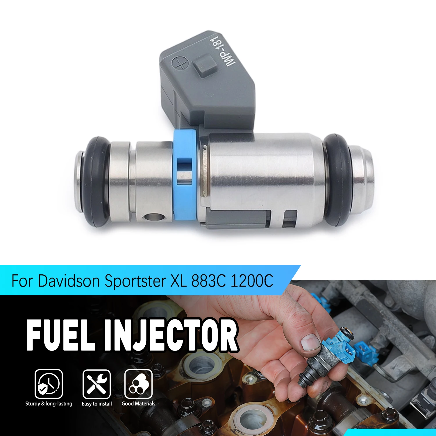 

Motorcycle Fuel Injector Nozzle For Harley Davidson Sportster XL 883C 883C 883R 883N 1200C 1200R 1200N EFI 27706-07/A IWP181