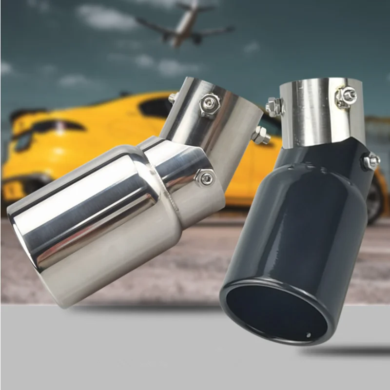 38-54mm inlet adjustable factory sell Angle adjustable stainless steel automobile exhaust tip muffler tail throat