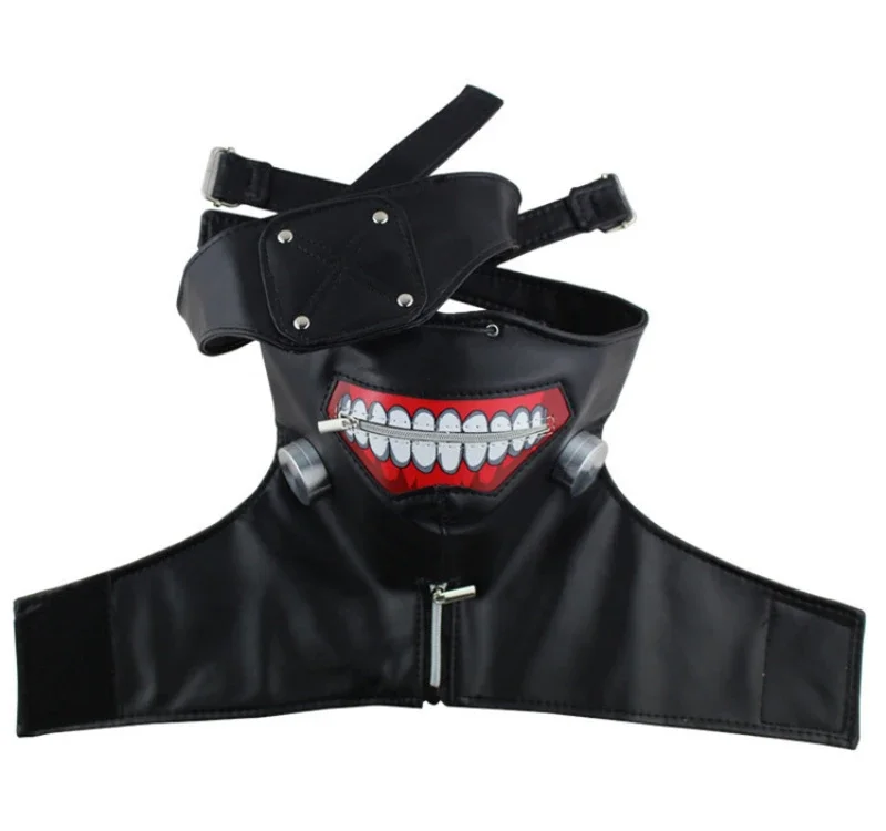 Anime Tokyo Ghoul Maske Kaneki Ken Cosplay Masken Halloween-Party-Masken Cosplay Ghoul Kinkiken Reißverschluss-Mund 3D-Maske Gruselige Maske – Detail 3