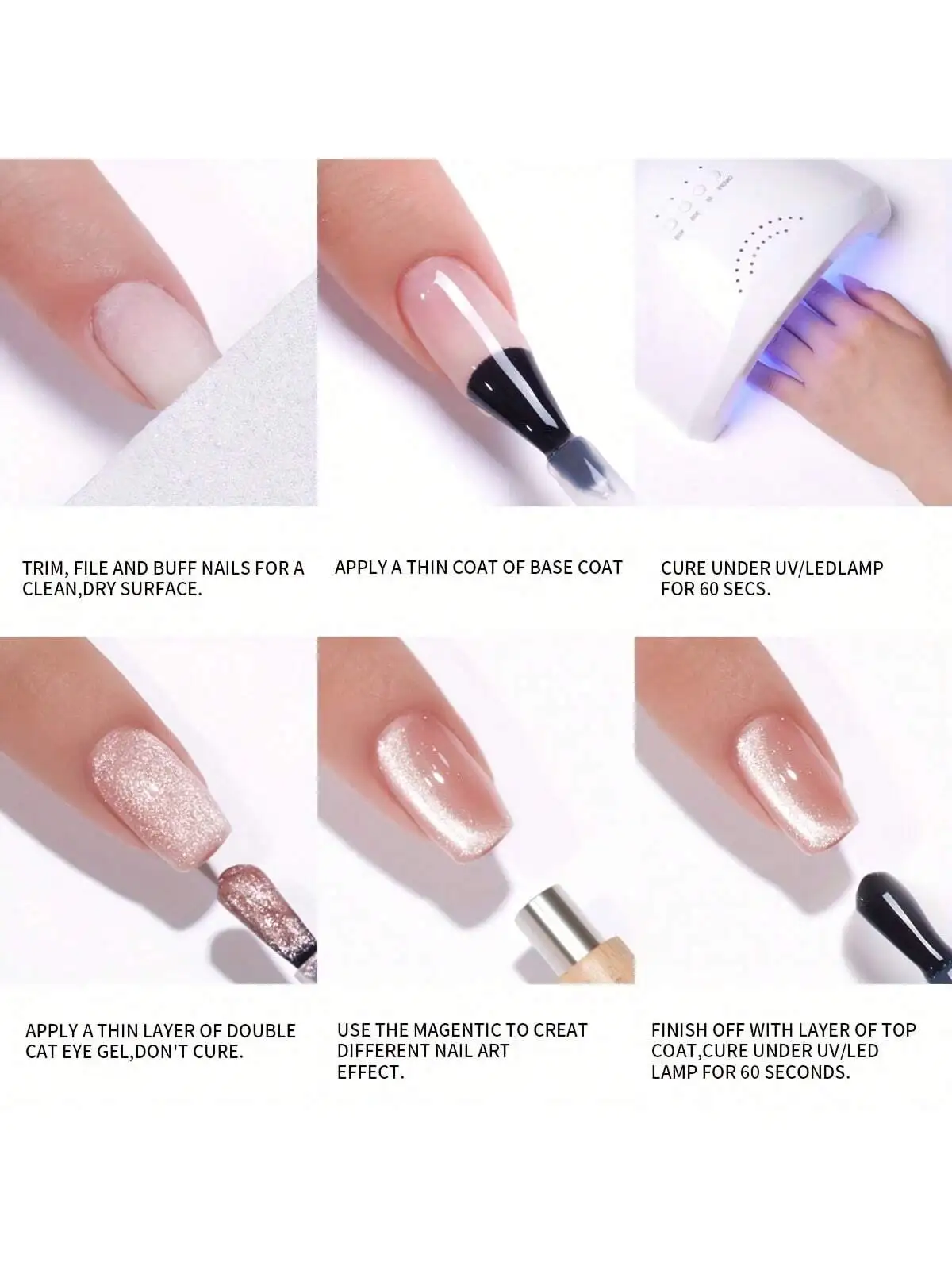 XEIJAYI 2個入り 15ml アイスキャンディー キャッツアイ ジェルネイルポリッシュ - 剥がせる、UV/LED ソークオフジェル、光沢仕上げ 女性のマニキュアに最適