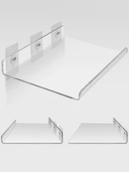 Invisible Acrylic Floating Wall Ledge Shelf,Wall Mounted Nursery Kids Bookshelf Spice Rack Bathroom Storage Display Shelves